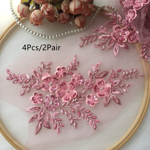 11 Colors Into Hand Beaded Clothes Patch Patches