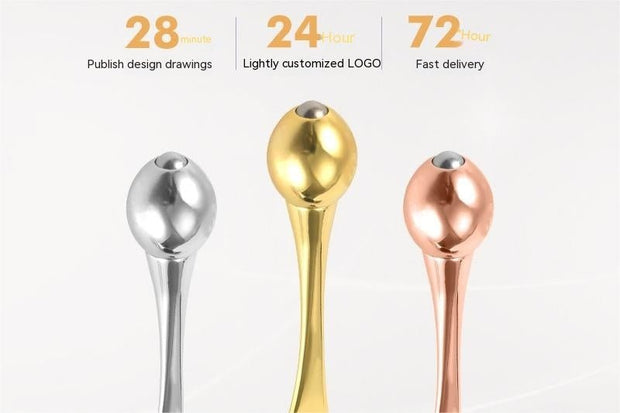 Metal Ball Round Head Eye Cream Stick Facial Dual-use Cream Massage Spoon